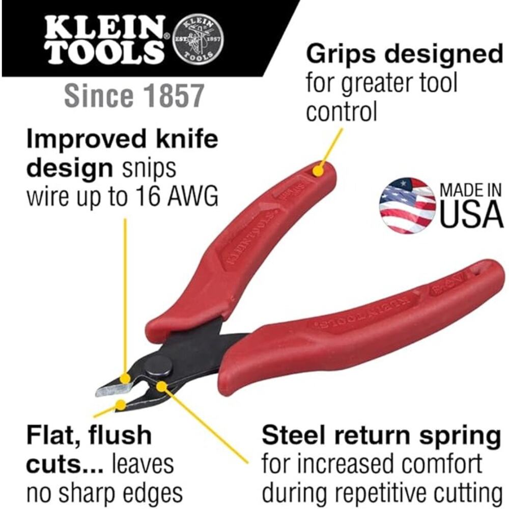 Klein Tools D275-5 Diagonal Flush Cutters/ 5in  / NWT